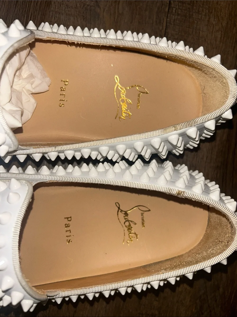 White Studded Slip-On Sneakers - Men's Designer Style